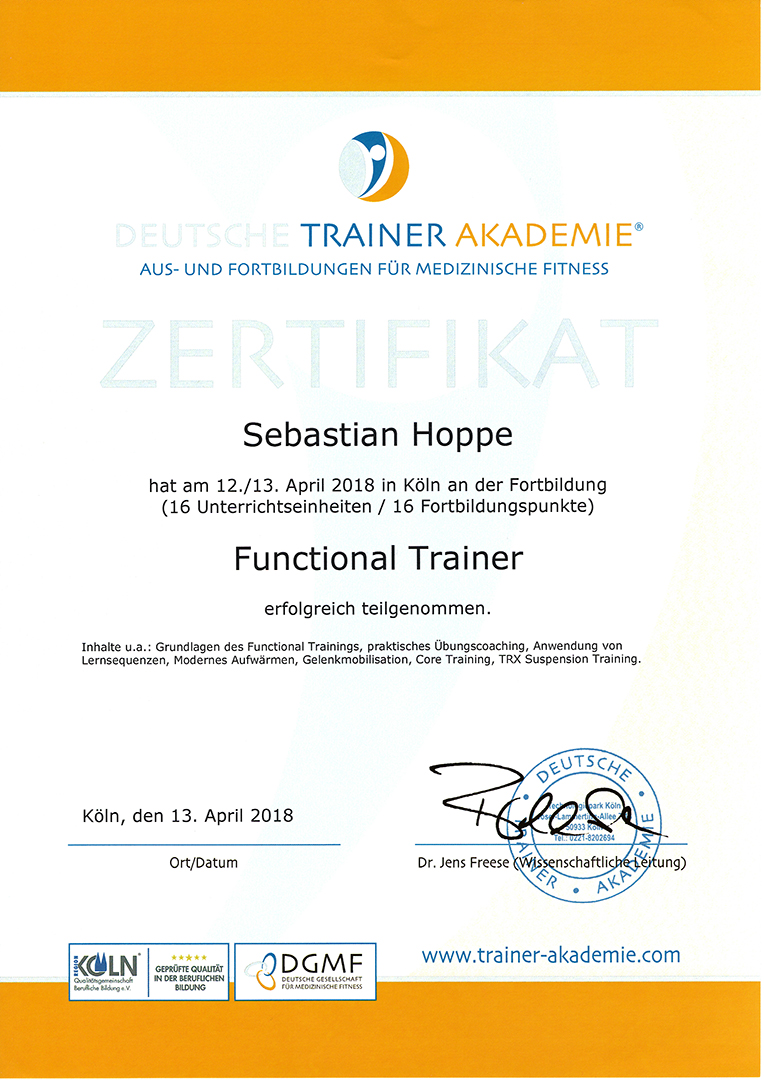 DTA-Urkunde-Functional-Training