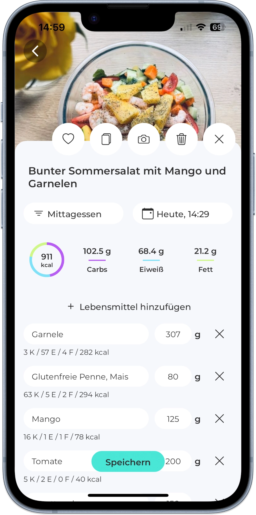 Trainings App Gericht